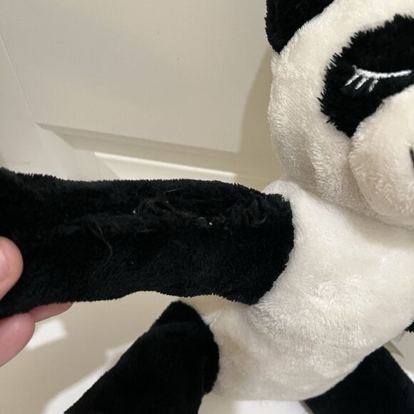 Dan Dee Panda Bear Stuffed Animal Plush 10" Black White Sleepy Sewn Eyes - Picture 3 of 7